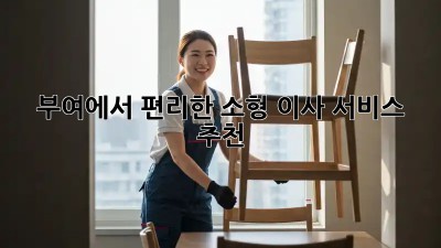 부여에서 편리한 소형 이사 서비스 추천!